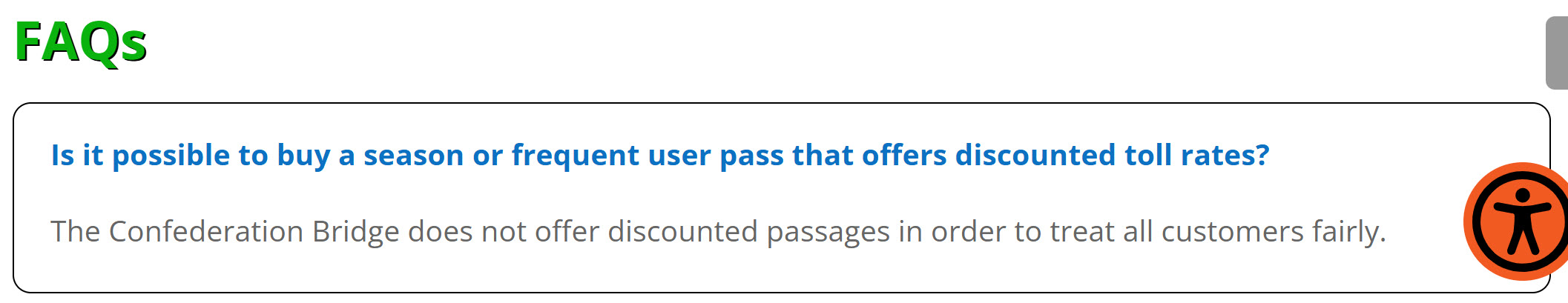 Confederation Bridge FAQs